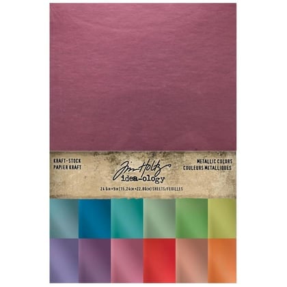 Idea-Ology Kraft-Stock Cardstock Pad - Metallic Colors