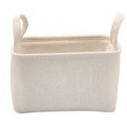Basket canvas off-white Small