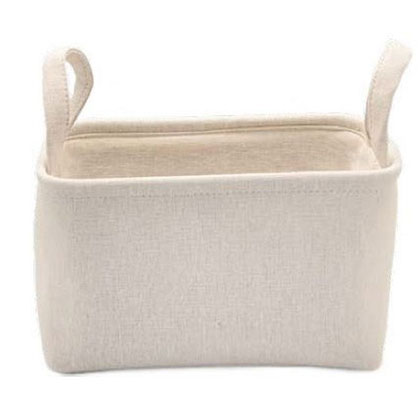 Basket canvas off-white Small