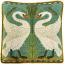 Cushion - Swan, Rush And Iris