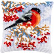 Front Cushion: Goldfinch in winter