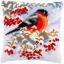 Front Cushion: Goldfinch in winter