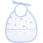 3 Month Embroidery Bib "Koala" Blue