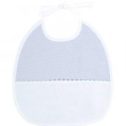 6 Month Embroidery Bib "Dots" Grey