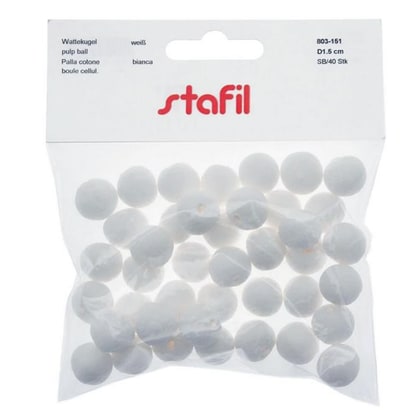 Cotton wool ball: 15mm.
