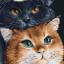 Three Cats - Black