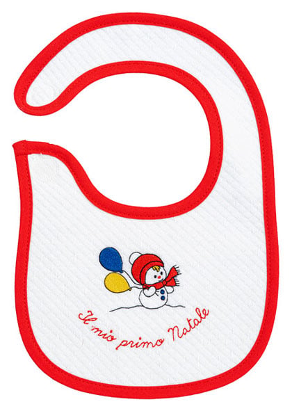 Baby Bib - My first Christmas - Snowman with balloons