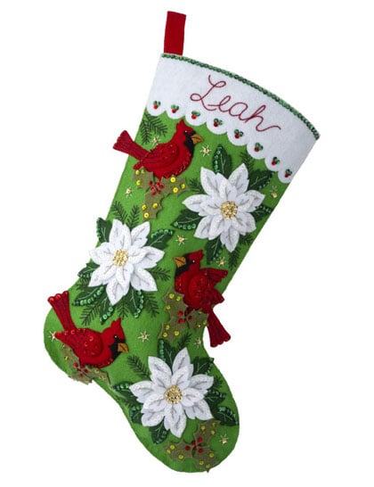 Holiday Hearth Felt Stocking Applique From Bucilla - Bucilla - Kits - Casa  Cenina