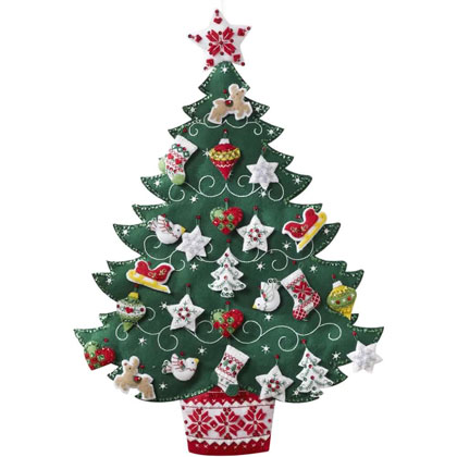 Nordic Tree Advent Calendar Felt Kit