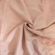 Organic cotton muslin - Golden birds on Pink