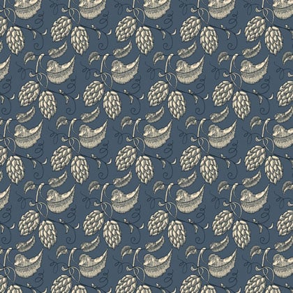 Country French - Vegetable fantasy in blue
