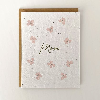 Plantable Greeting Card - Floral Mom