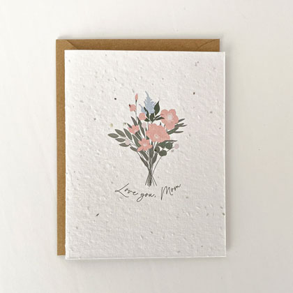 Plantable Greeting Card - Love you, Mom