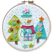 Felt Christmas Snowman Kit - with frame