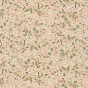 Petite Nostalgia Lawn: Fleurs on Pink 45x110cm.