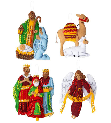 Felt Ornaments Applique Kit - Silent Night