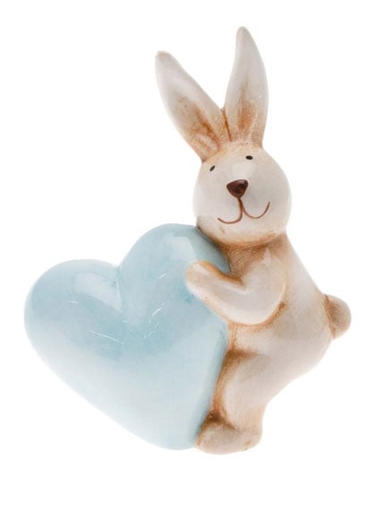 Rabbit with Blue Heart