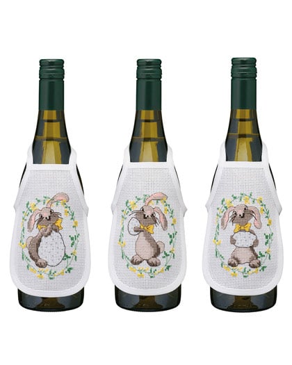 Aprons for bottles - Easter Bunny