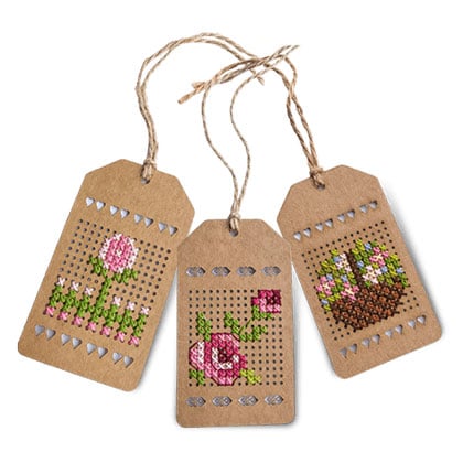 Stitchable gift tags