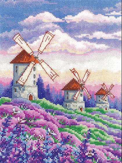 Landscape with windmills