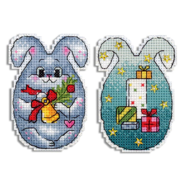 How to cross stitch a cute Easter bunny bag with our free pattern