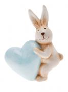 Rabbit with Blue Heart