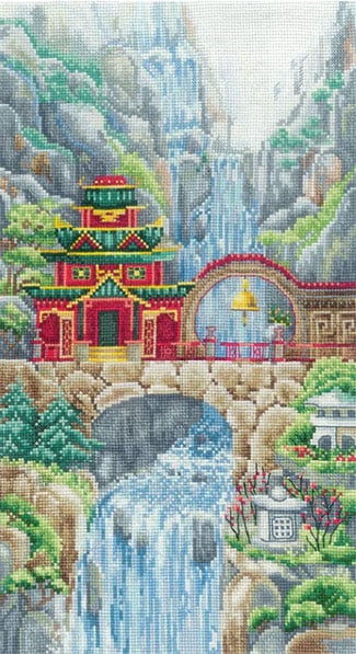 Waterfall temple