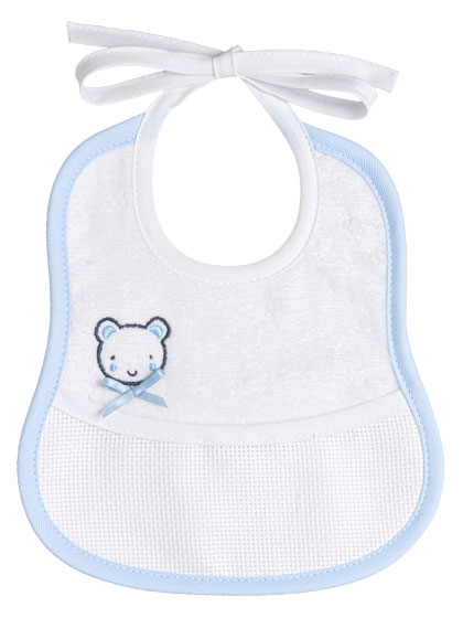 Baby Bib - Baby Bear - Sky blue