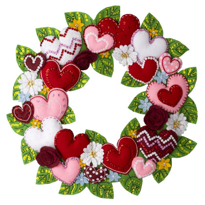 Felt Wreath Applique Kit - Love in the Air