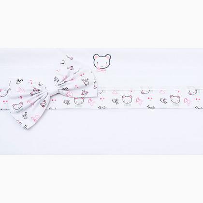 Baby carriage sheet set - Baby Bear - Pink
