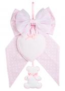 Birth Ribbon - Pois Baby Bear - Pink