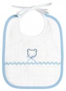 Rectangular Baby Bib - Baby Bear - Sky Blue