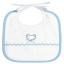 Rectangular Baby Bib - Baby Bear - Sky Blue