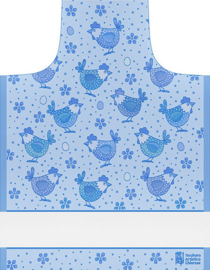 Apron Piumette - Blue