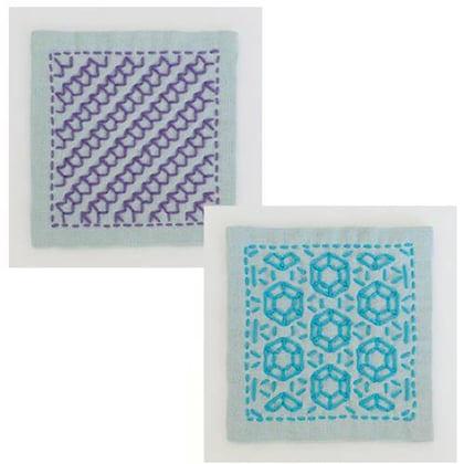 Kit Sashiko Olympus - Blue and purple From Olympus - Embroidery Kits - Kits  - Casa Cenina