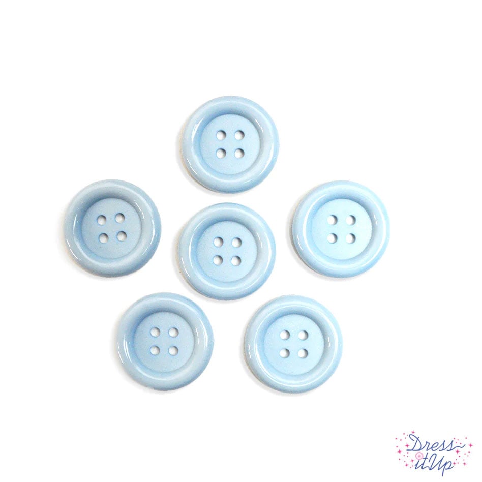 Big Light Blue Buttons From Jesse James and Co. - Dress It Up © - Beads,  Charms, Buttons - Casa Cenina