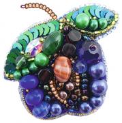 Plum - Brooch