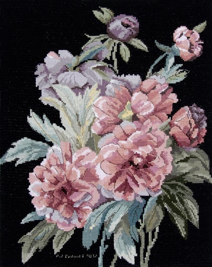 Peony Branches - Pierre Joseph Redouté