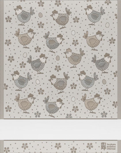 Kitchen towel - Piumette - Ecru