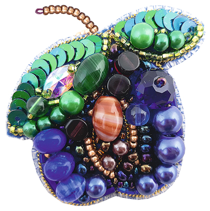 Plum - Brooch