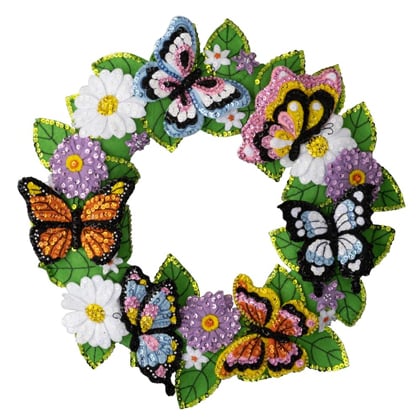 Butterfly Bliss - Felt Wreath Applique Kit