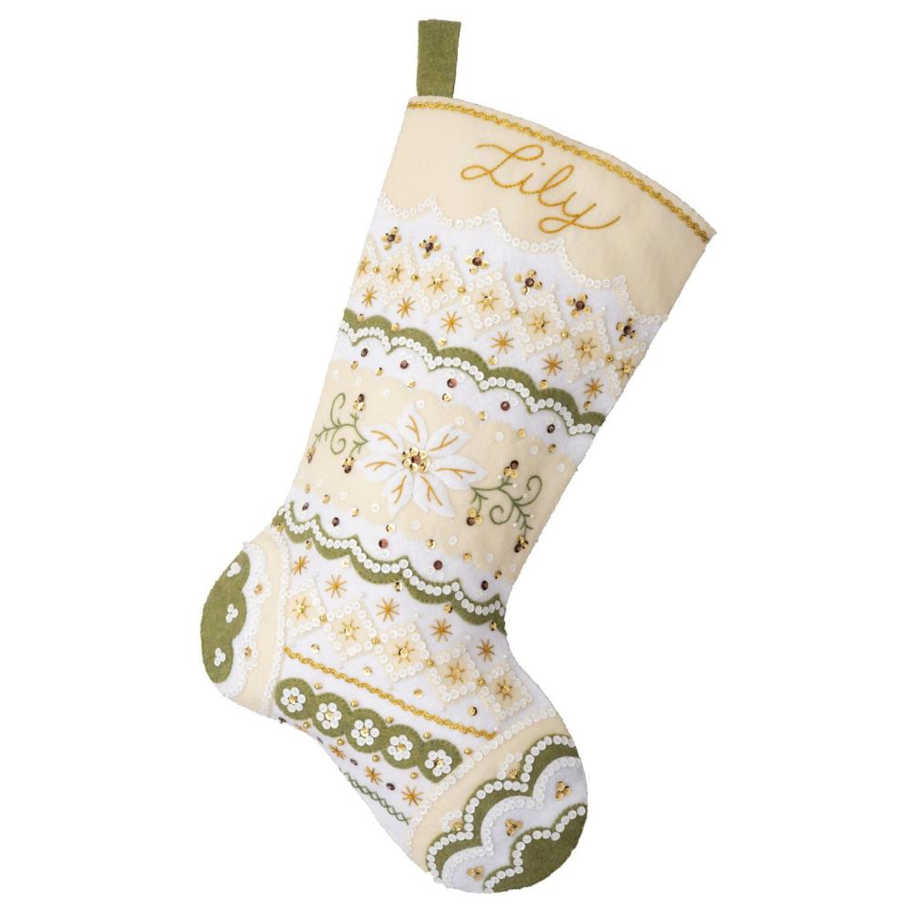 Classic Christmas Felt Stocking Applique From Bucilla - Bucilla - Kits -  Casa Cenina