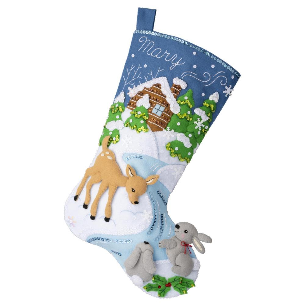 Father Christmas Felt Stocking Applique From Bucilla - Bucilla - Kits -  Casa Cenina