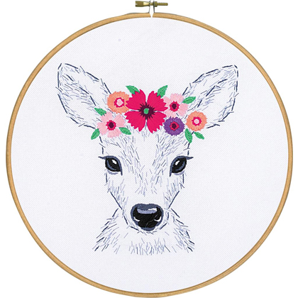 Deer with flowers