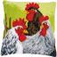 Front Cushion: Rooster and chickens