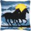 Front Cushion: Horses in moonlight