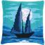 Front Cushion: Sailboat in moonlight