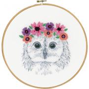 Owl with flowers