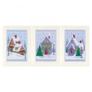 Greeting Cards: Winter Houses - Set of 3
