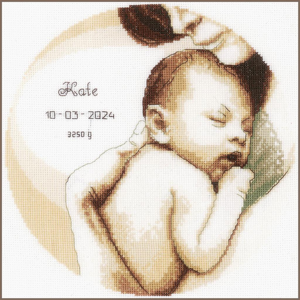 Baby and Teddy Moment Vervaco Cross Stitch Kit 